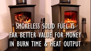 Wood vs Coal on a Multifuel Stove [upl. by Furlong604]