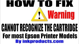 How To Repair Cannot Recognize The Cartridge for Epson Printers [upl. by Natsreik882]