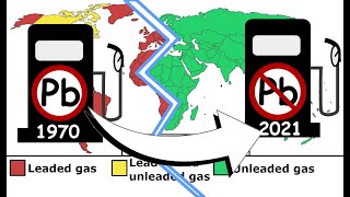 Phaseout of leaded gasoline Every year 1956–2021 [upl. by Peale]