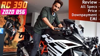 2020 KTM RC 390 BS6 Review  All Specifications  Price  EMI amp All Details [upl. by Airuam]