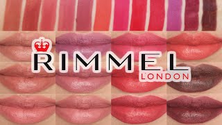 Rimmel Lipstick Swatches  Lasting Finish Extreme Lipstick Lip Swatches [upl. by Hayidan984]