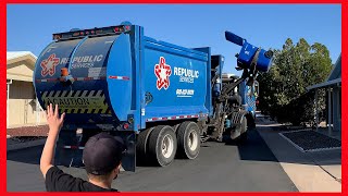 Follow Republic Services Garbage Truck With Me [upl. by Ycrep]