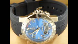 Rodania Dakar Full size Man Special Edition AnaDigi watch Blue dial on a blue rubber band [upl. by Gnil]