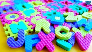 ABC SongABC Party  Learn the ABC Alphabet  Colors with squishy colorful puzzleLearn alphabets [upl. by Aisatnaf724]