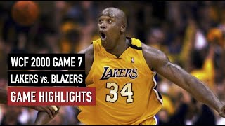 NBA Playoffs 2000 Portland Trail Blazers vs LA Lakers Game 7 Highlights Kobe Bryant 25 HD 720p [upl. by Yanel636]