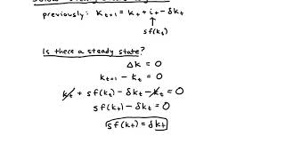 Solow model 3  Steady State algebra [upl. by Okihcim]