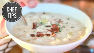 New England Clam Chowder Recipe  Chef Tips [upl. by Stambaugh]