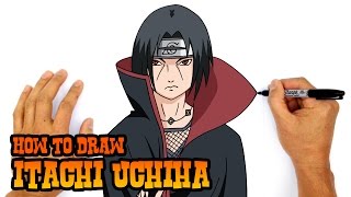 How to Draw Itachi Uchiha  Naruto Shippuden [upl. by Noirod]