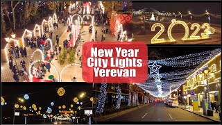 Yerevan NEW YEAR Street Lights 20222023 4K [upl. by Leyla887]