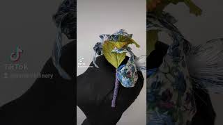 Flower print fascinator linmir handmade millinerycouture flowers music SouthStreet24Media [upl. by Jotham940]