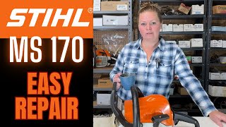 Stihl MS170 Chainsaw  Chain Won’t Turn  Easy Fix [upl. by Demaria]