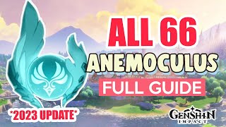 2023 UPDATE How to GET ALL 66 ANEMOCULUS MONDSTADT COMPLETE GUIDE FULL TUTORIAL  Genshin Impact [upl. by Irod]