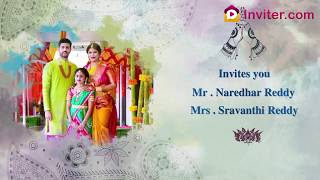 Latest Dhoti ceremony and Half Saree Function Invitation video  EHDC001  Invitercom [upl. by Nivlam]