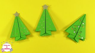 ORIGAMI  Árvore de Natal  Christmas tree  Árbol de Navidad [upl. by Elleraj]