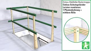 Schutzgeländer Einbau Bodentreppen Montageschritte Video [upl. by Sucramal]