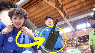 Walkie Talkie Prank on Theme Park [upl. by Sallyanne]