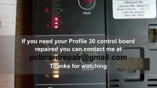 Whitfield Model Profile 30 Lennox pn 16022112 Control Panel Board Repair [upl. by Sirehc]