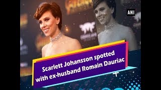 Scarlett Johansson spotted with exhusband Romain Dauriac  ANI News [upl. by Oicul]