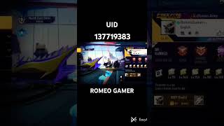 ROMEO GAMER UID foryou foryoubage freefireclipes freefirehighlights viralshorts shortsfeed [upl. by Hake]