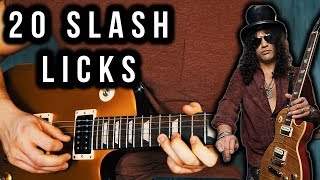 20 Slash Licks  Slash Guitar Licks Lesson [upl. by Vivyanne]