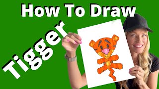 How to Draw Tigger from Winnie the Pooh Simple Step by Step Drawing  Pencil Artistry [upl. by Atteval]