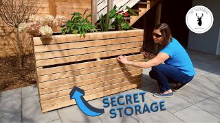 Planter Box with Secret Hidden Storage DIY [upl. by Alegna991]