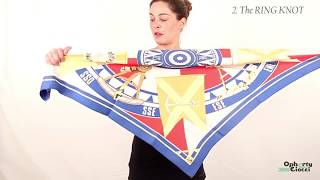 10 ways to KNOT your HERMES scarf  OPHERTY amp CIOCCI [upl. by Docilla]