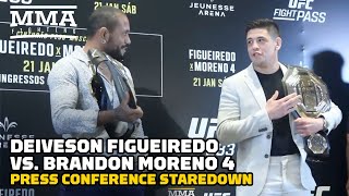 UFC 283 Deiveson Figueiredo vs Brandon Moreno 4 Staredown  MMA Fighting [upl. by Aneem]