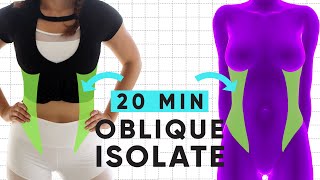 20 Minute Waist Shaping Workout  at home exercises for sleek obliques [upl. by Laspisa608]