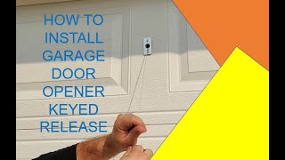 INSTALL GARAGE DOOR QUICK RELEASE LOCK [upl. by Eilyak858]