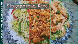 Singaporean Rice Recipe  Quick And Simple Steps To Make Singapuri Rice  Urdu And Hindi  KWA [upl. by Daune]