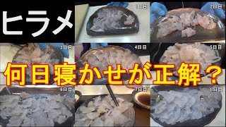 検証！ヒラメは何日寝かせが美味いのか【第111回】 [upl. by Sitof]