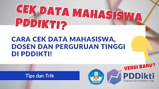 Cara Cek  Print Data Mahasiswa Dosen Prodi atau Perguruan Tinggi di PDDIKTI Versi Kemdikbud [upl. by Abibah]