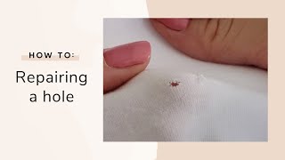 How to sew a hole on Tshirt in 3 minutes  invisible sewing [upl. by Hanzelin]