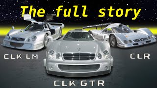 The Full Story  MercedesBenz CLK GTR amp CLK LM amp CLR  Race amp Street Versions [upl. by Haraf200]