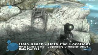 Halo Reach  Data Pad Locations  ONI Sword Base  WikiGameGuides [upl. by Rock775]