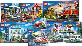 ALL LEGO CITY 2023 Polise amp Fire Set COMPILATIONCOLLECTION Speed Build Review [upl. by Erait]