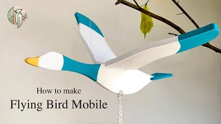 How I made a wooden Flying Bird Mobile for my sons  DIY WOODEN TOYS [upl. by Publia]