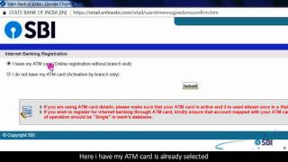 SBI RINB Online Registration for Internet Banking Video Created in June 2017 [upl. by Perr946]