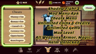 Shadow Fight 2 V2120 Mod Menu  Unlimited Gems Coins Everything Unlocked Max Level 52 All Item [upl. by Enilrae]