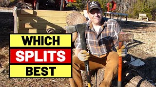 102 Lets Compare Splitting Axes  Fiskars X27 Splitting Axe vs 8lb amp 12lb Maul [upl. by Nysila669]