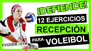 12 EJERCICIOS DE RECEPCIÓN EN VOLEIBOL [upl. by Dnomrej]