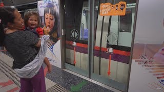 Singapore MRT ride from Harbourfront Little India [upl. by Storfer]