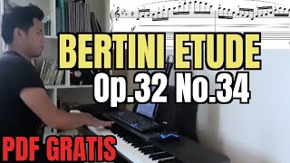 BERTINI  Op32 ETUDE 34 Partitura gratis😉 [upl. by Ronoel366]