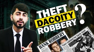 Difference Between Theft Robbery and Dacoity [upl. by Htebesile827]