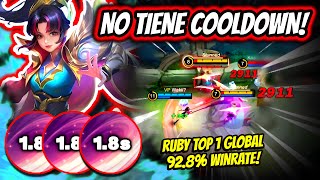 ¡JAMAS VI UNA RUBY JUGAR TAN AGRESIVA RUBY TOP 1 GLOBAL 928 WINRATE  MOBILE LEGENDS [upl. by Aneahs]