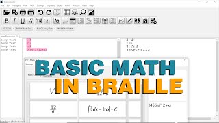 Basic Math with BrailleBlaster 2 of 5 [upl. by Zeuqirdor]