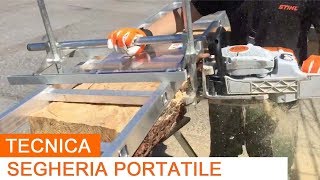 Segheria Portatile con Motosega Stihl [upl. by Otnas]