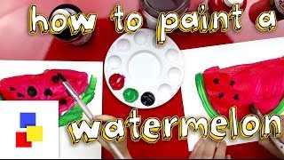 How To Paint A Watermelon for super young artists [upl. by Lan]