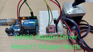 A4988 Driver with Nema17 Stepper Motor [upl. by Nylrac419]